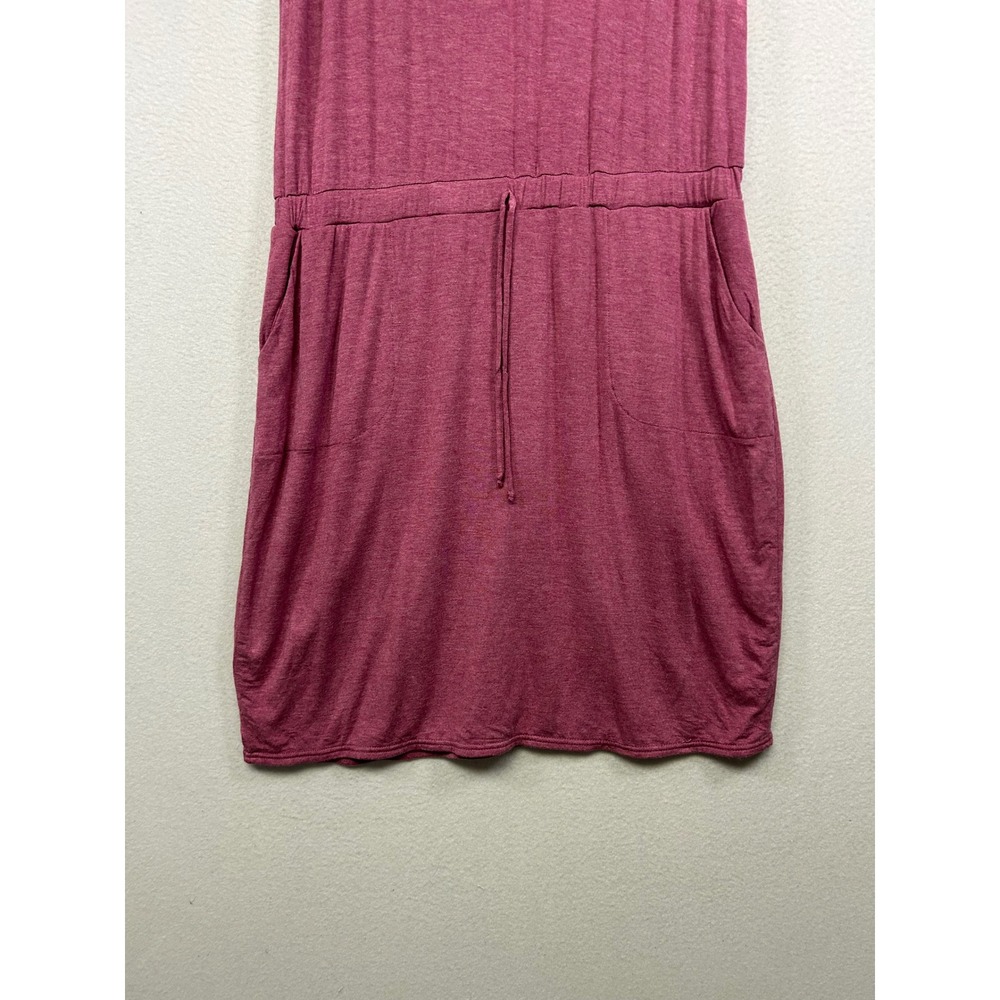 Athleisure 32 Degrees Cool Womens Large Pink Heathered Drawstring T-Shirt Dress - Picture 9 of 11